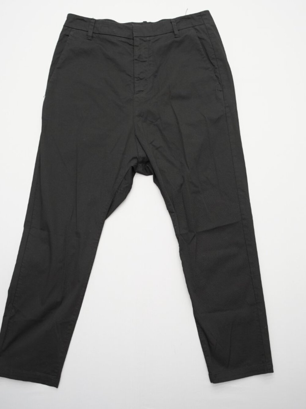Nili Lotan Paris Twill Drop Crotch Pants in Jet Black Size 2 - Picture 3 of 11